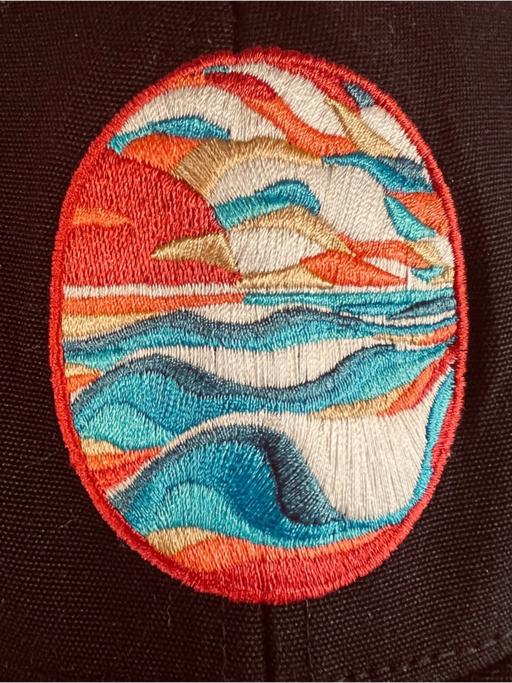 Patagonia Stained Glass Trucker Snap Back Hat Black - Picture 2 of 5